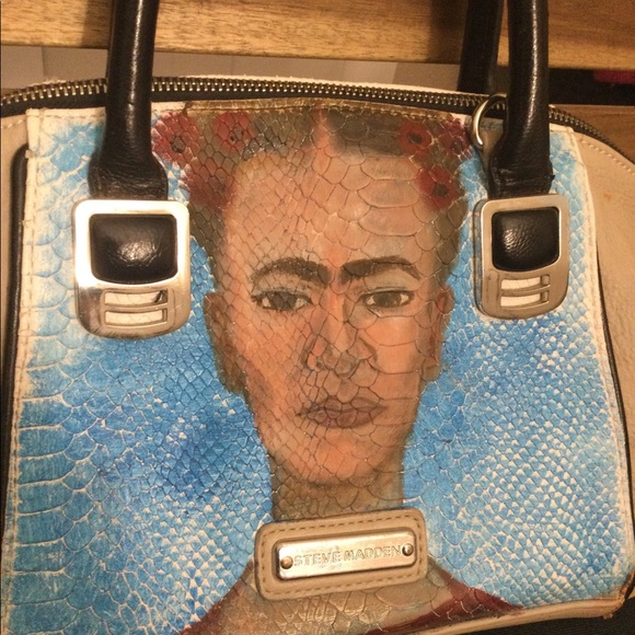 Steve Madden Hand painted Frida Kahlo hand bag - Picture 3 of 6